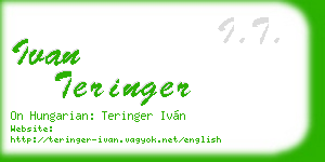 ivan teringer business card